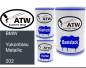 Preview: BMW, Yukonblau Metallic, 202: 500ml Lackdose + 500ml Klarlack + 250ml Härter - Set, von ATW Autoteile West.